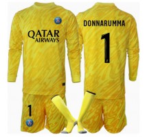 Paris Saint-Germain Gianluigi Donnarumma #1 Bramkarskie Koszulka Trzecia dzieci 2024-25 Długi Rękaw (+ krótkie spodenki)